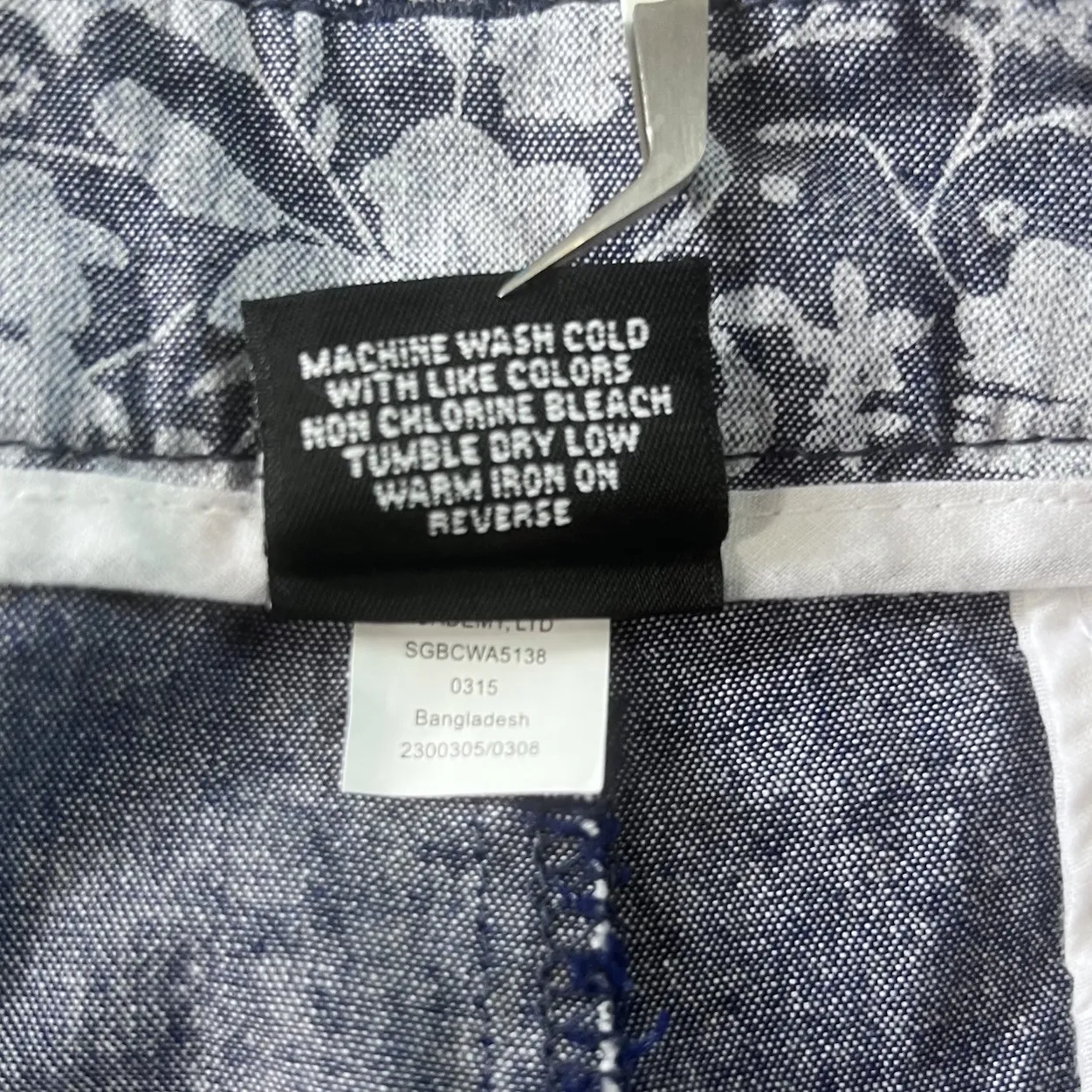 bcg Chino Floral Blue Shorts Summer Cotton Women's Size‎ 12 - Image 6