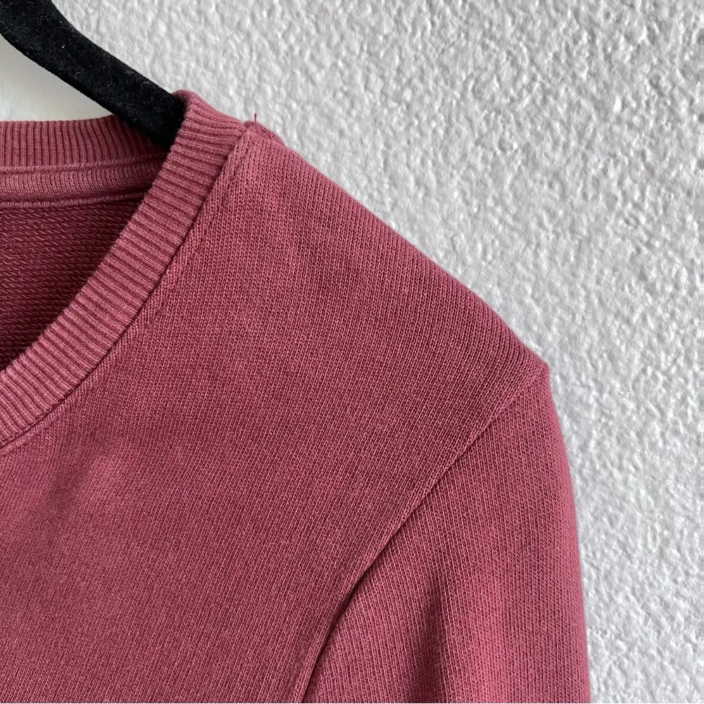 Anthropologie Maroon V-Neck Eyelet Blouse - Image 7