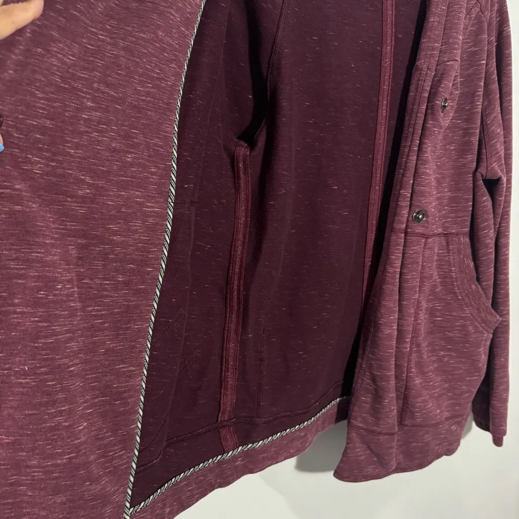 LULULEMON Find Your Centre Wrap Jacket Marled Rust Berry Size‎ 8 - Image 8
