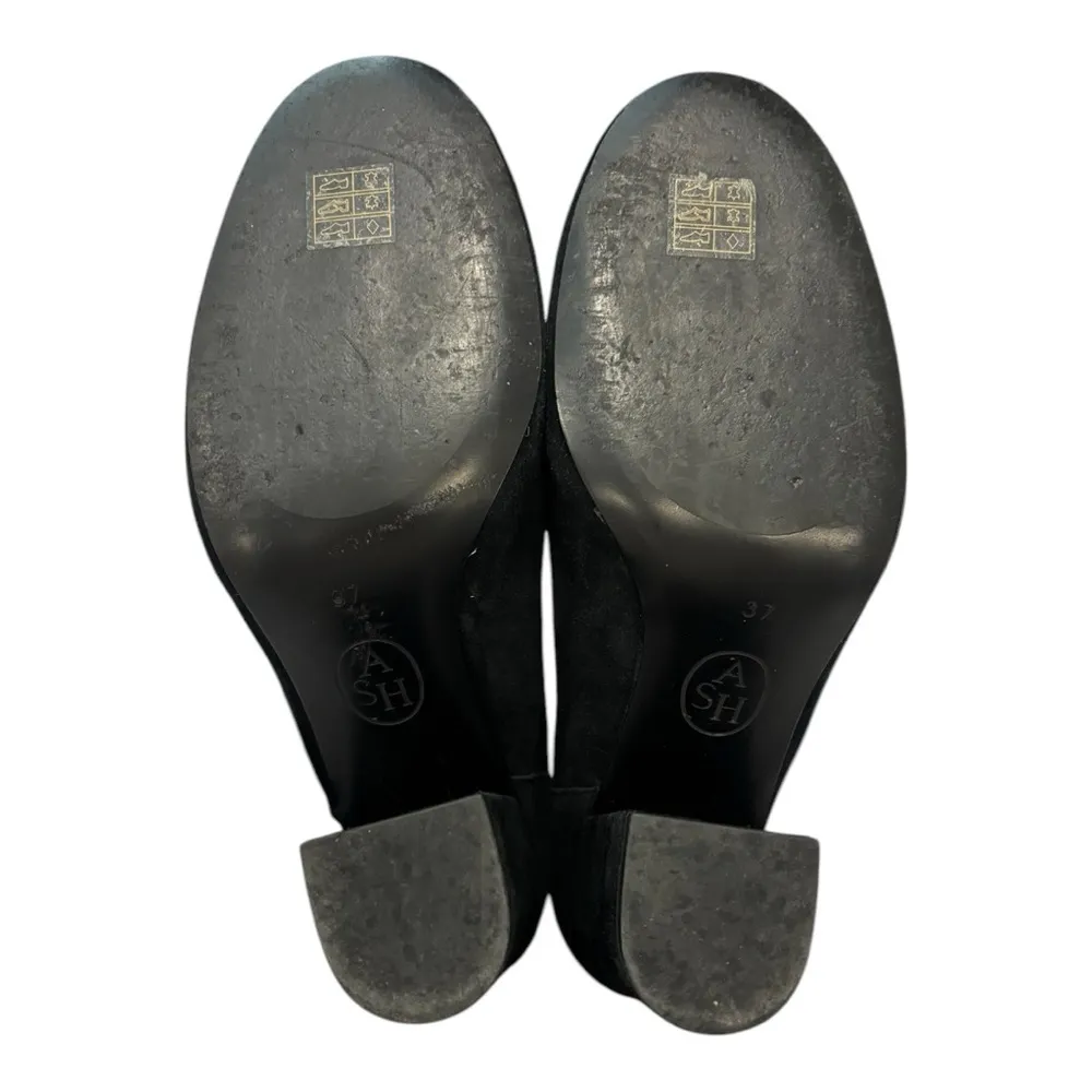 ASH Black Suede Ankle Boots Booties Women’s Size 7 - Image 9