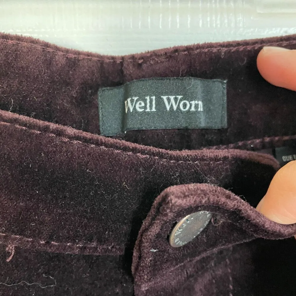 Well Worn Ladies' Pant High-Rise Luxe Velvet Tapered Pant size 8 / 29 - Image 9