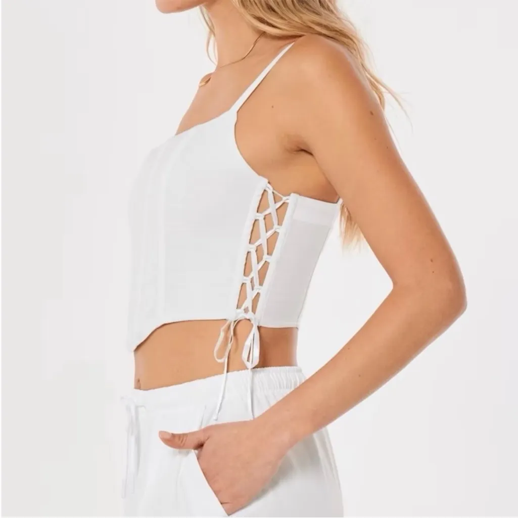 Gilly Hicks Cotton Side Lace up Corset Size Small NWT - Image 2