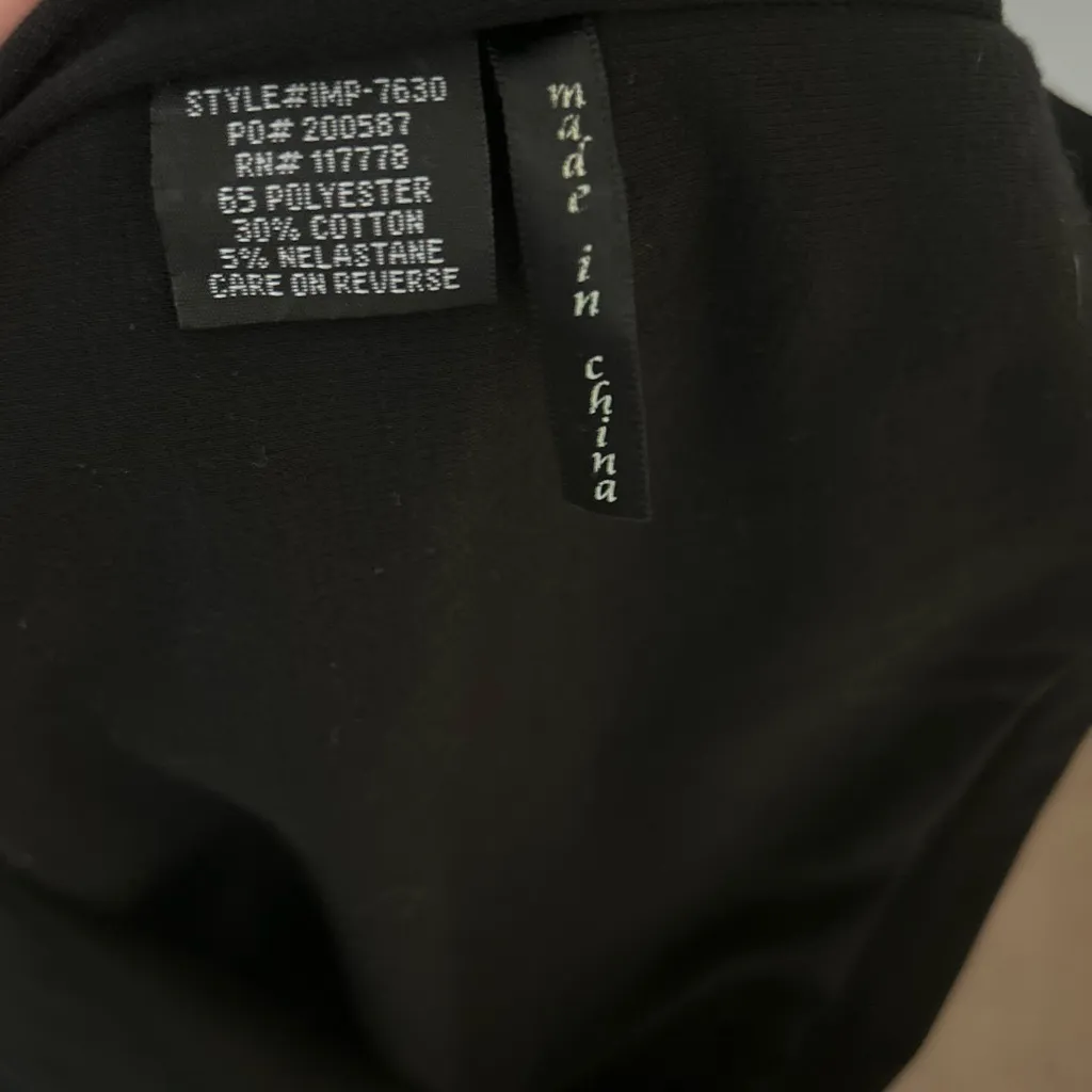 Love Stitch Black Beaded Blouson Dress Size M Like New Boho Cocktail Size M - Image 3