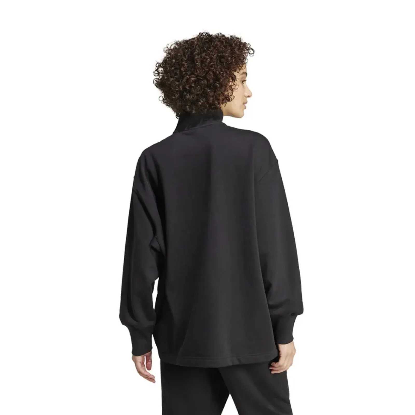 Adidas Sweatshirt Womens Large Black All SZN QZ Pullover Athletic Sport IX3811 - Image 2