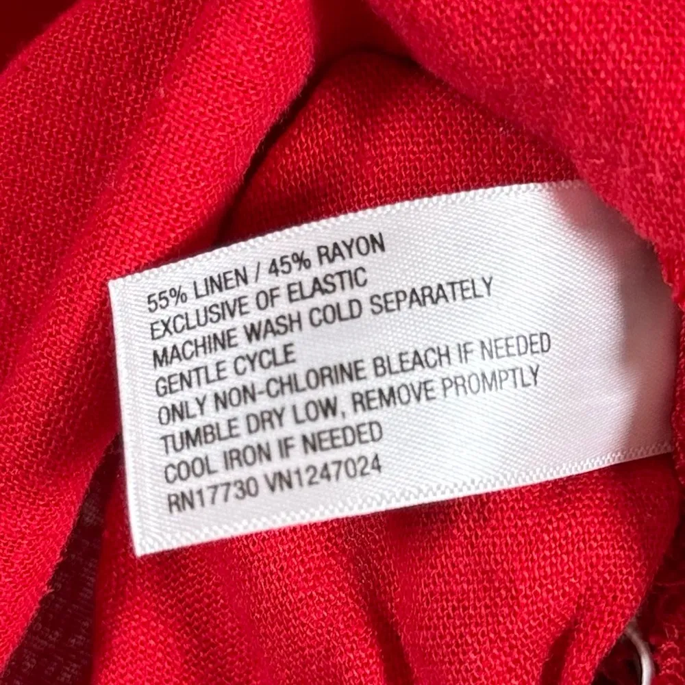 Summer Festival Red Wrap Chic Linen Edgy Stretch Cropped Boho Feminine Party Top - Image 7