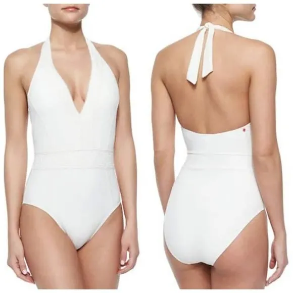 Red Carter Neo Bohemia Halter One-Piece Swimsuit - Image 2