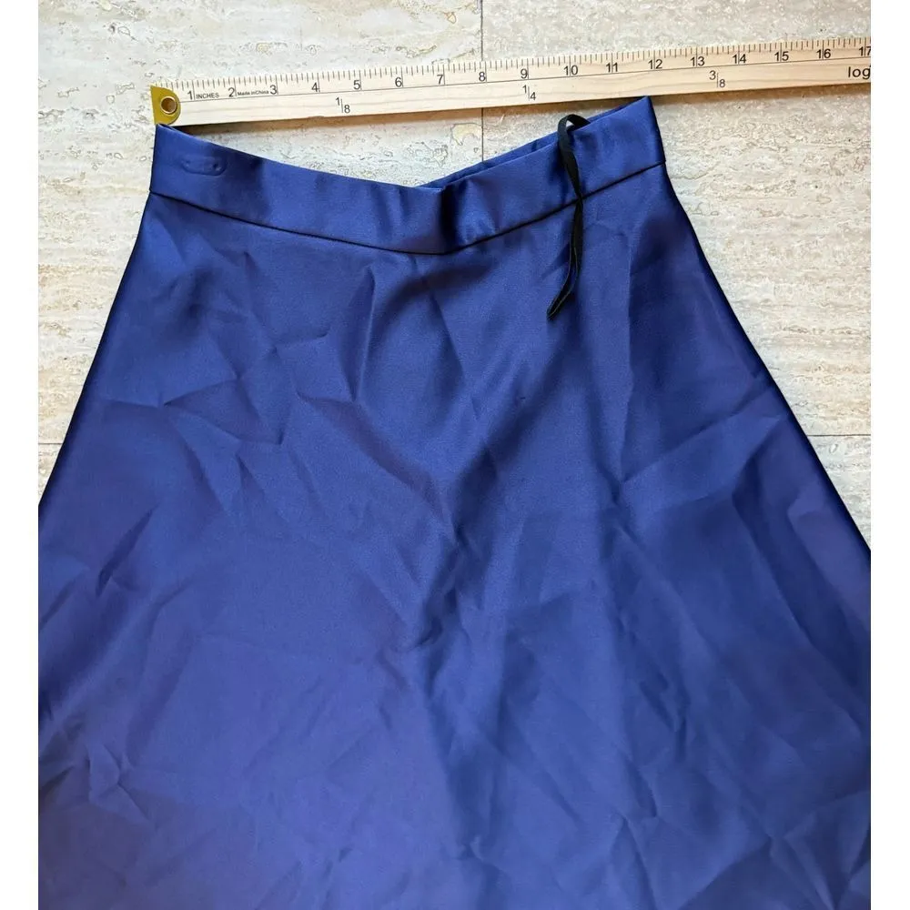 Vintage Navy Blue Formal Maxi Skirt A - Image 2