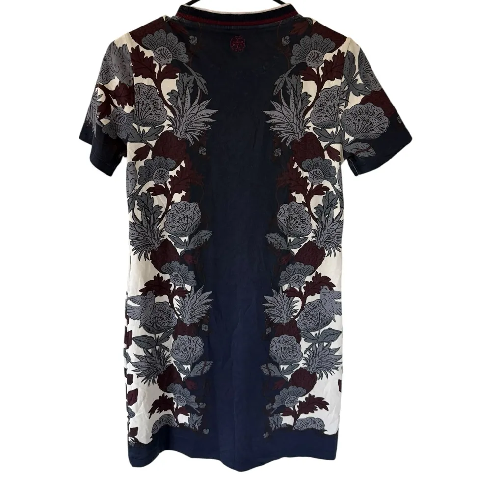 Tory Burch Tropical Print Pima Cotton T-shirt Dress In Imperial Garnet - Image 4