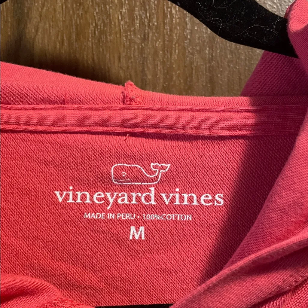 Vineyard Vines Coral Long Sleeve Hoodie - Image 2