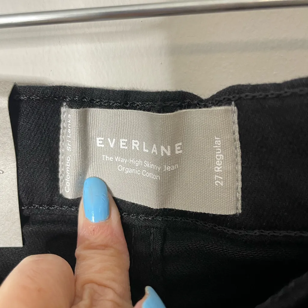 New Everlane Women’s 27 Jeans The Way High Skinny High Stretch Black High Rise - Image 5