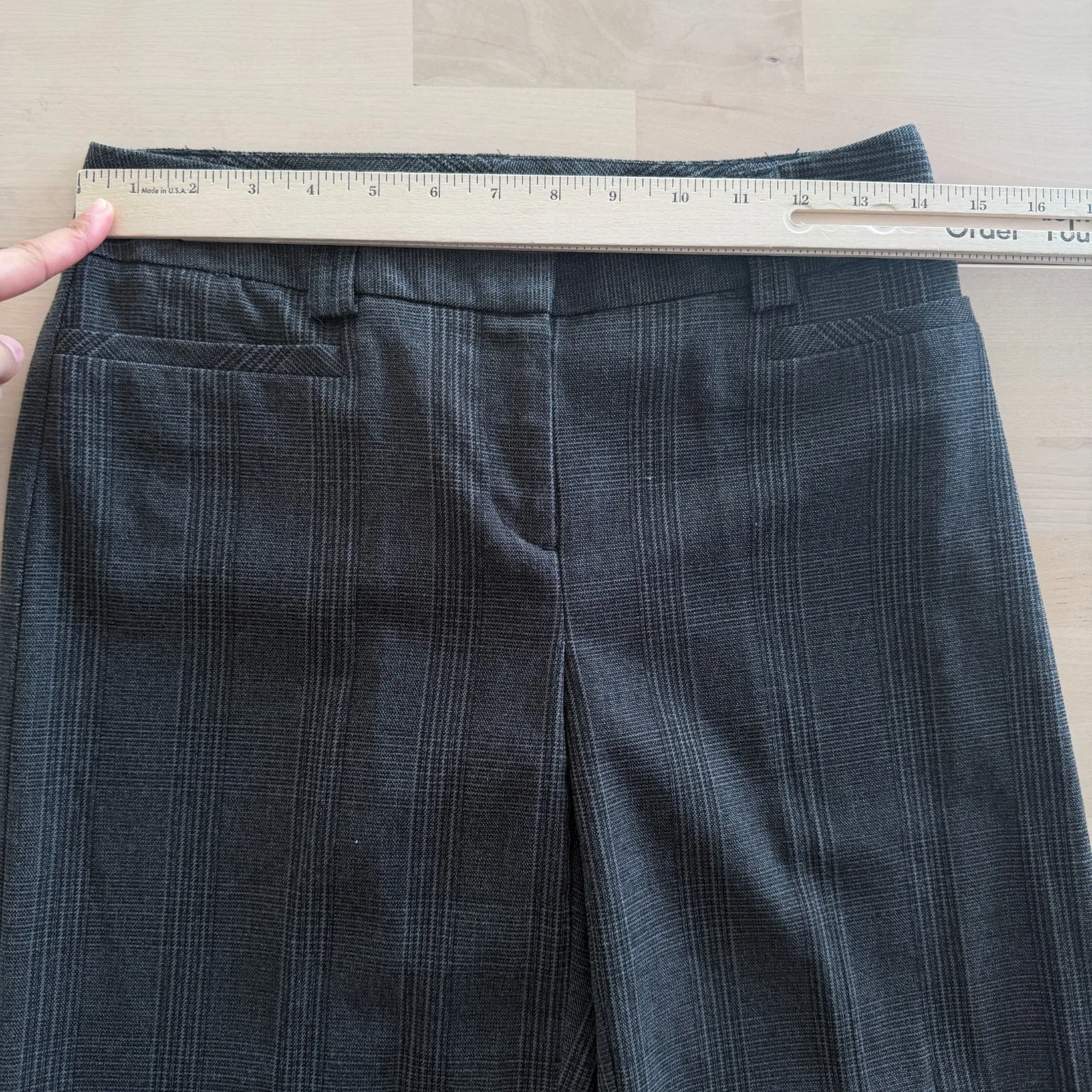 Vintage Y2K Tailored Vest Waistcoat Trousers Suit Set Womens XS Charcoal Plaid Gray - Image 14