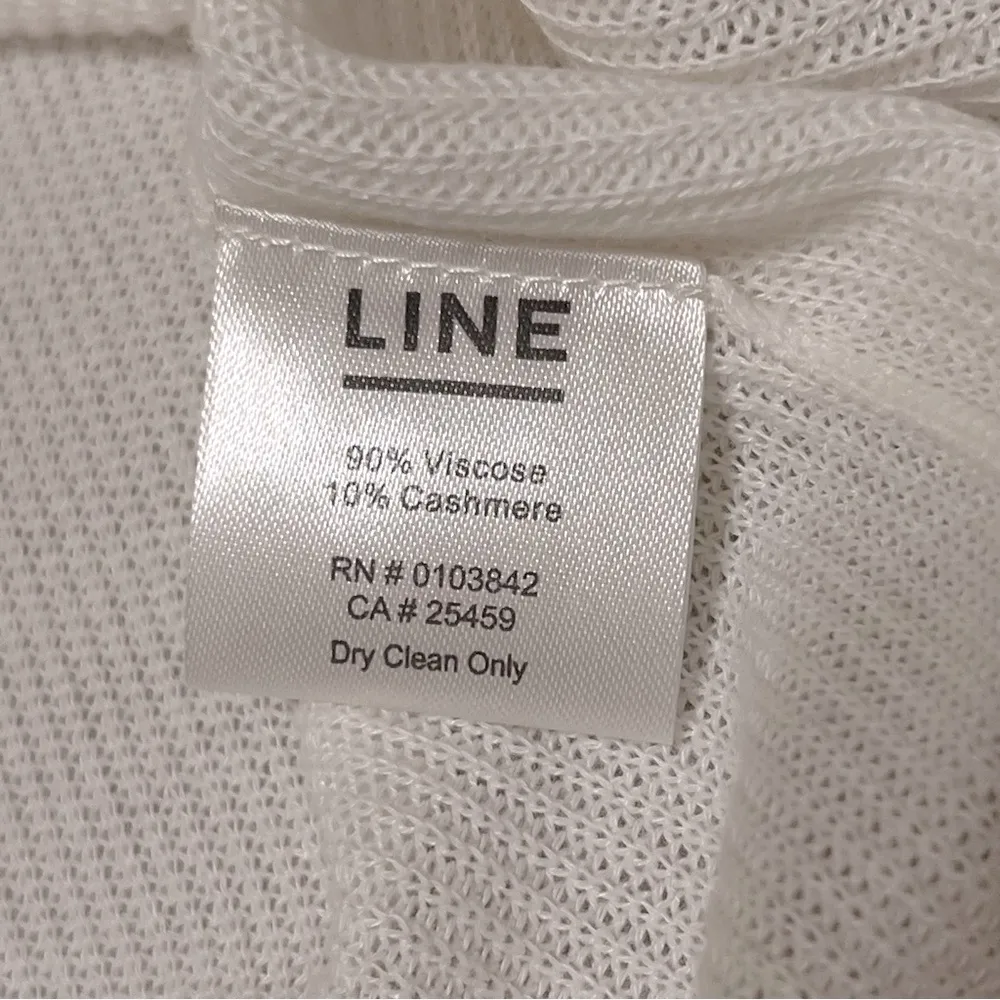 LINE Asymmetric pullover sweater, lightweight cashmere/viscose blend, cream, S Size undefined - Image 13