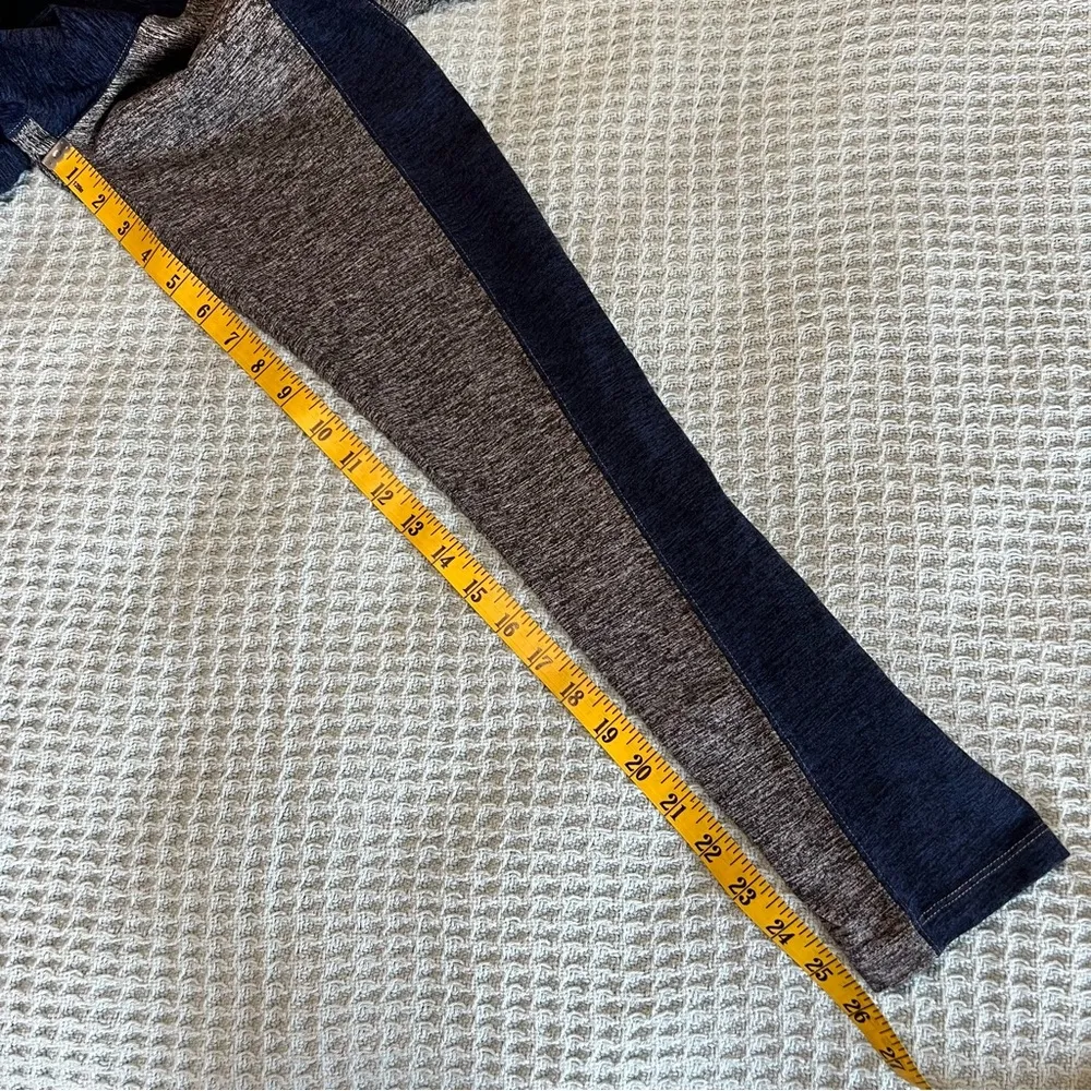 Free People FP Movement Color Block Leggings Womens Medium Gray Navy Yoga - Image 8