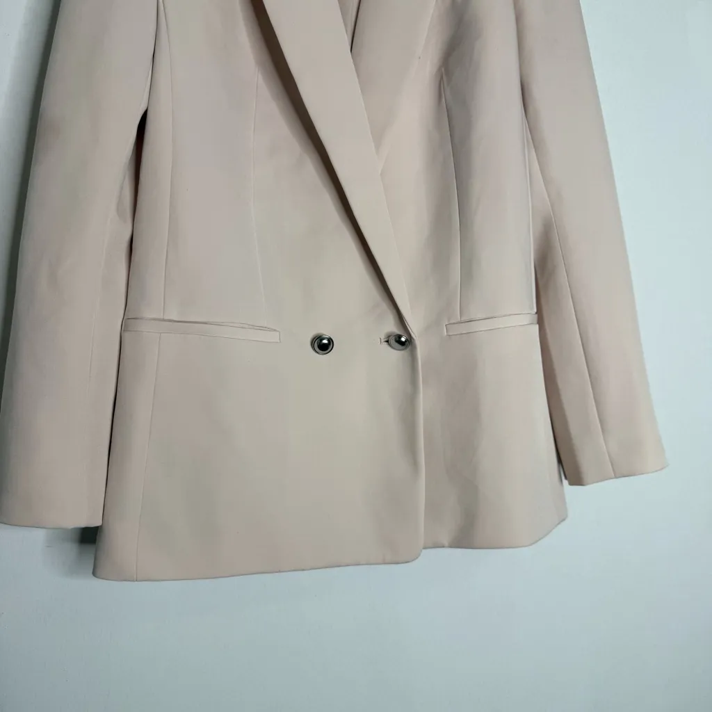 Express Pink Double-Breasted Blazer – Size Small – Stretch Suiting - Image 6