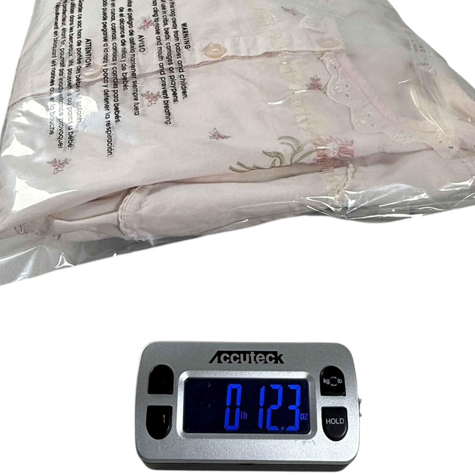 VTG QIRUI Womens Medium Pink Floral Embroidered Heart Pockets Pajama Set Size XL - Image 14