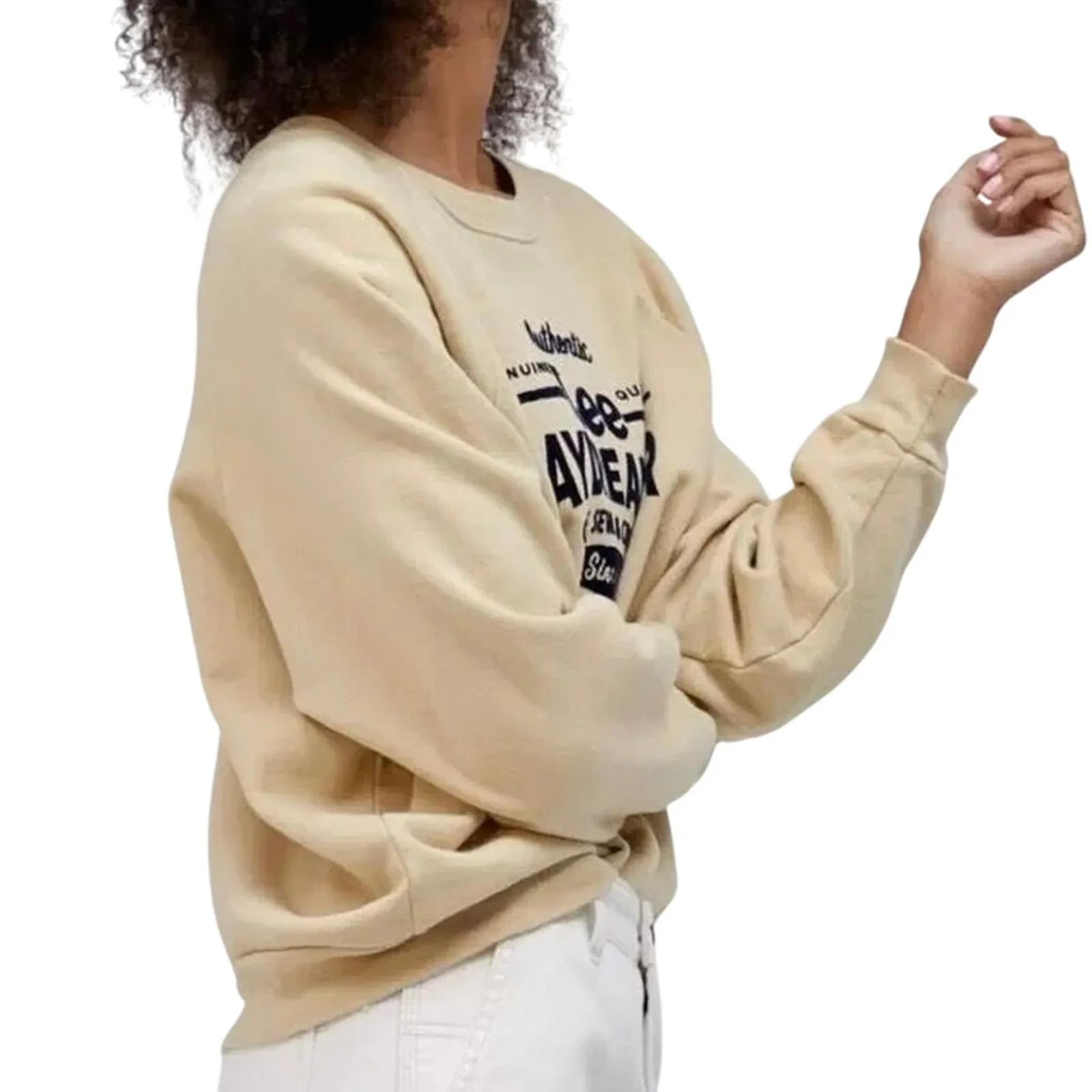 DAYDREAMER x LEE Genuine Quality Sweatshirt in Khaki Size M New w/ Tag MSRP $120 - Image 4