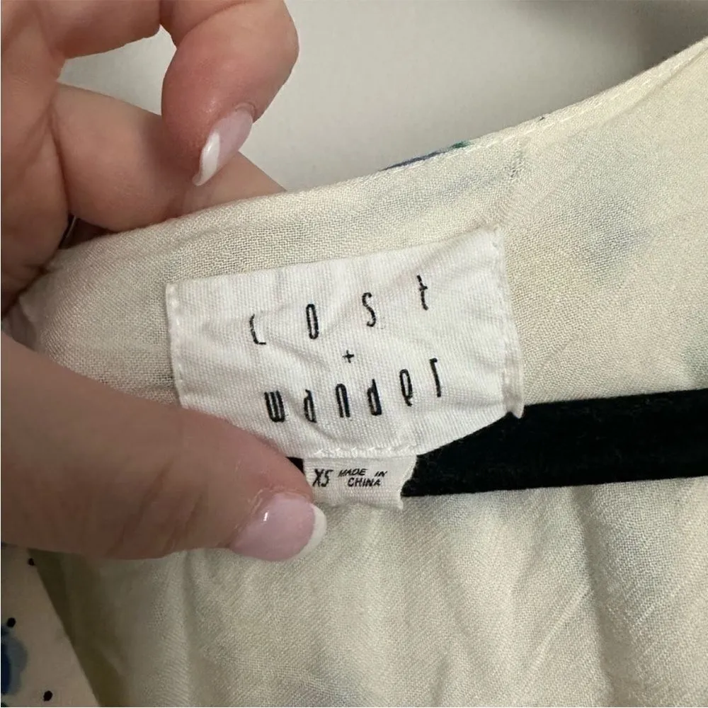 Anthropologie Lost &‎ Wander mama Mia midi wrap flower dress in cream xs Yellow - Image 12