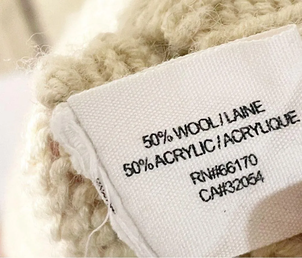 Anthropologie Angel of the North Medium Wool Blend Ivory Belt Tunic Sweater - Image 3