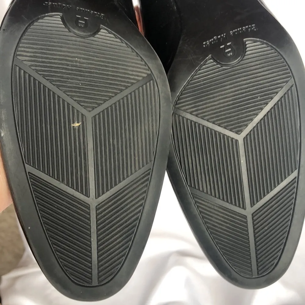 ETIENNE AIGNER Women's Chunky Heel Black Leather Pumps Size 9 - Image 9