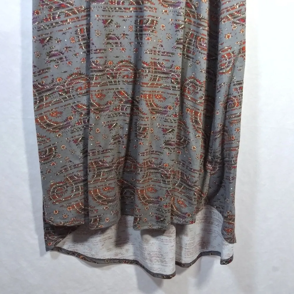 Lularoe Paisley Print Short Sleeve Tee Shirt Dress Size M - Image 4