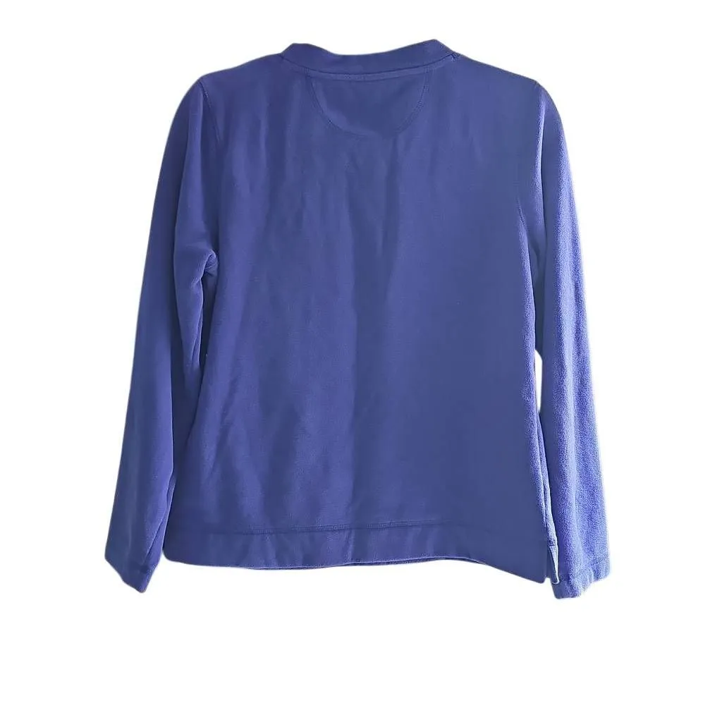 Tek Gear Royal Blue Fleece Sweater, crewneck, longsleeve and Size M, Women's - Image 2
