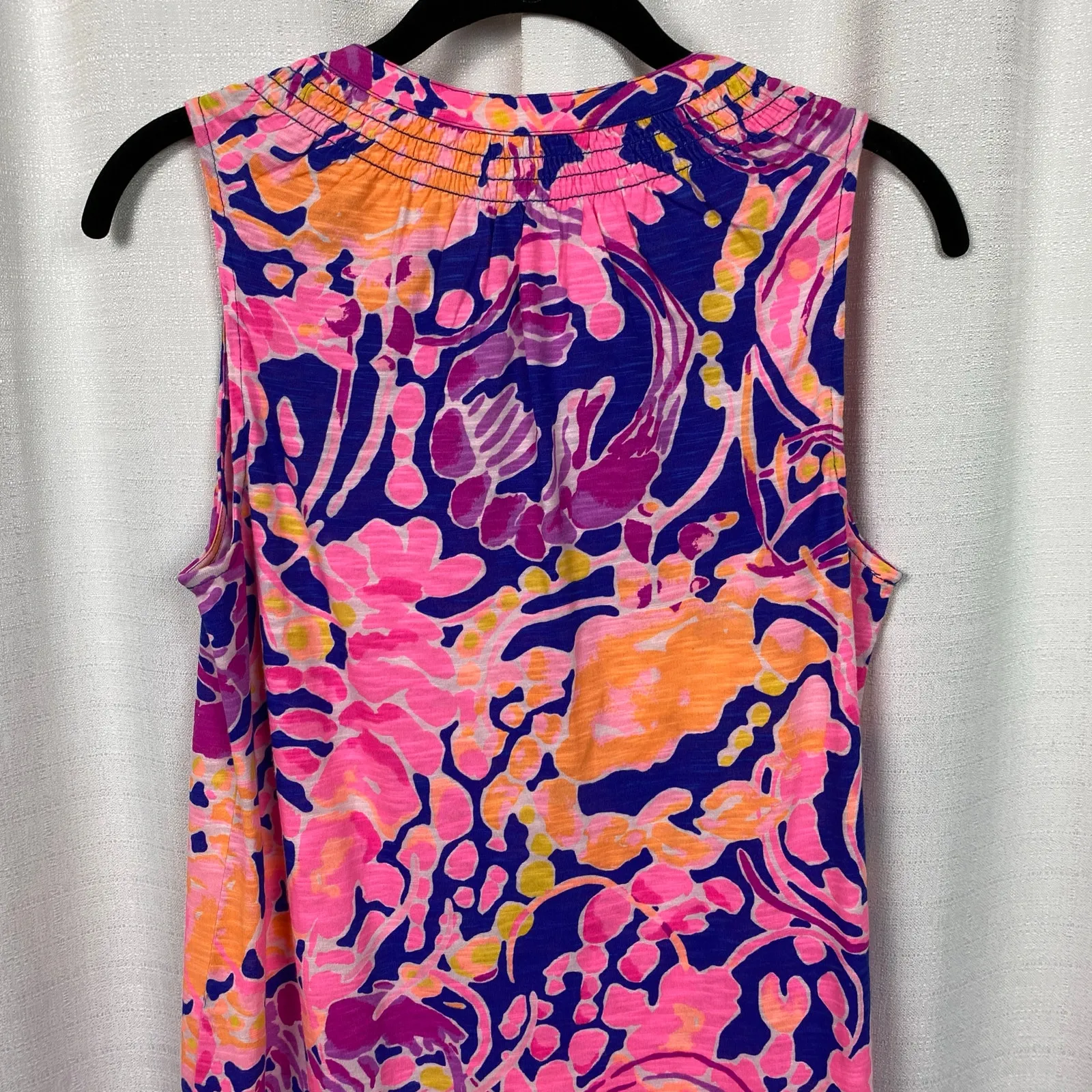 Lilly Pulitzer Blue&Pink Lobster Shrimp Essie Shift Mini Dress Sz.S - Image 10