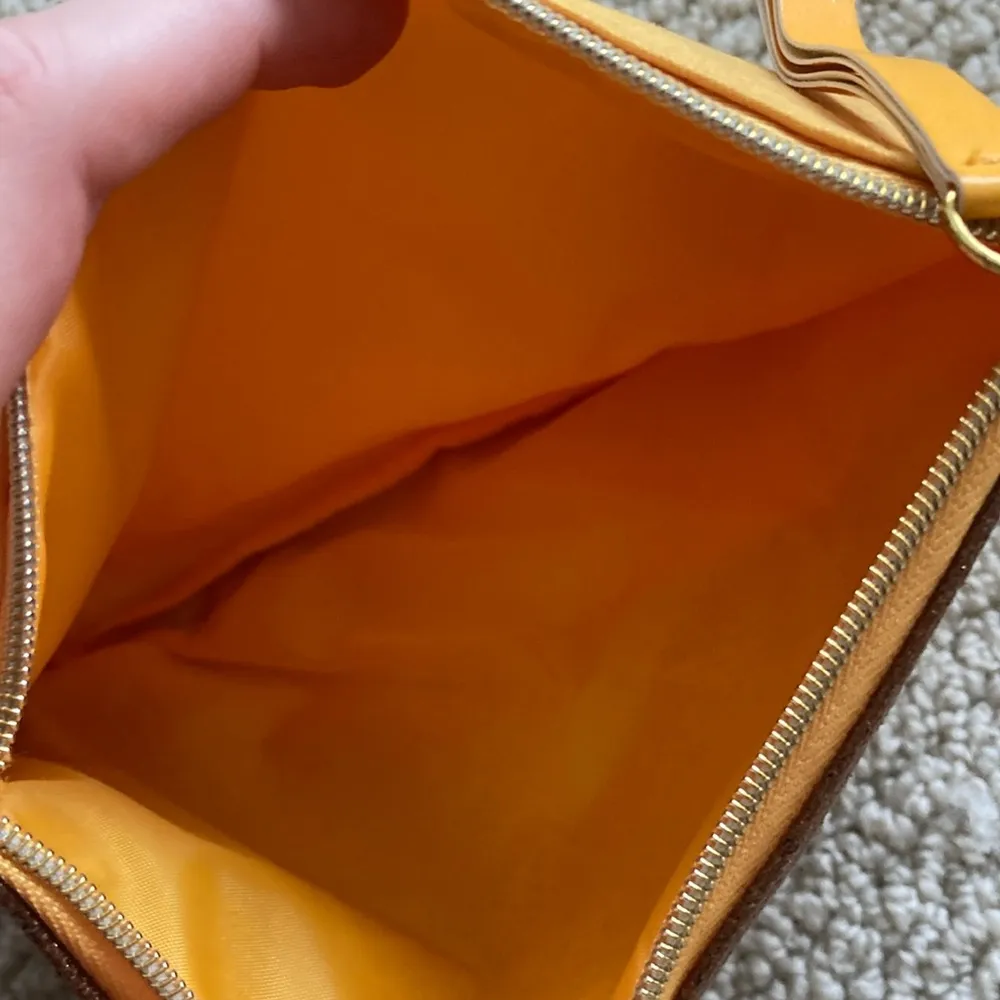 Ipsy Cosmetic Case Sparkle Metallic Bag Yellow Gold 5” by 7.5” Like New - Image 7