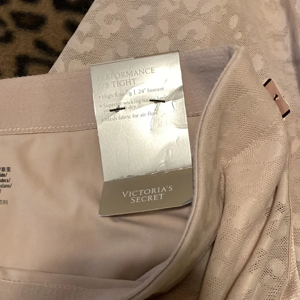 VICTORIA'S SECRET PINK TOTAL KNOCKOUT VS PINK SHEER LEOPARD PRINT Tights Size L - Image 6