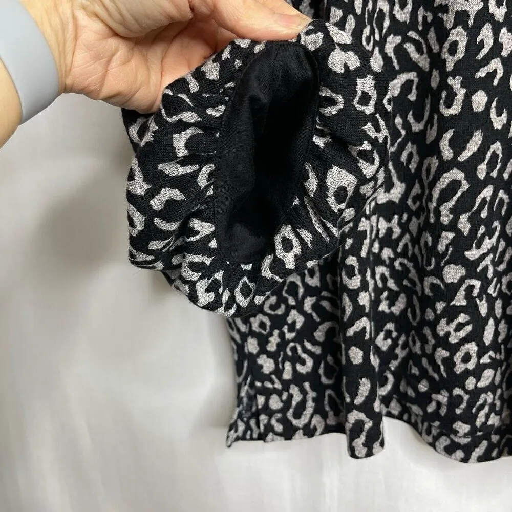 Sharon Young Leopard Print Bubble Sleeve Top - Image 6