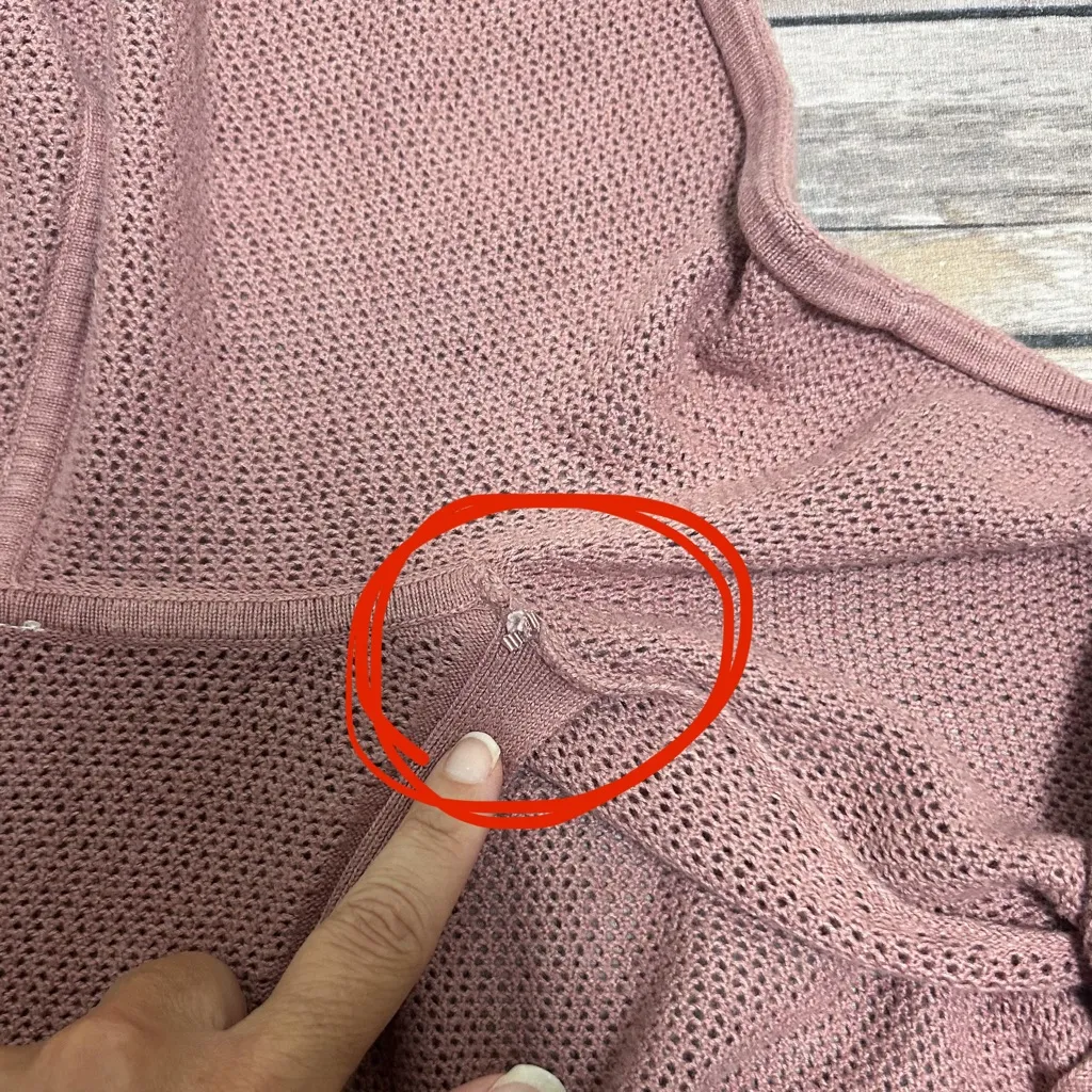 Lululemon Still Movement Cardigan Heathered Quicksand Mauve Open Knit Hooded 2 - Image 11