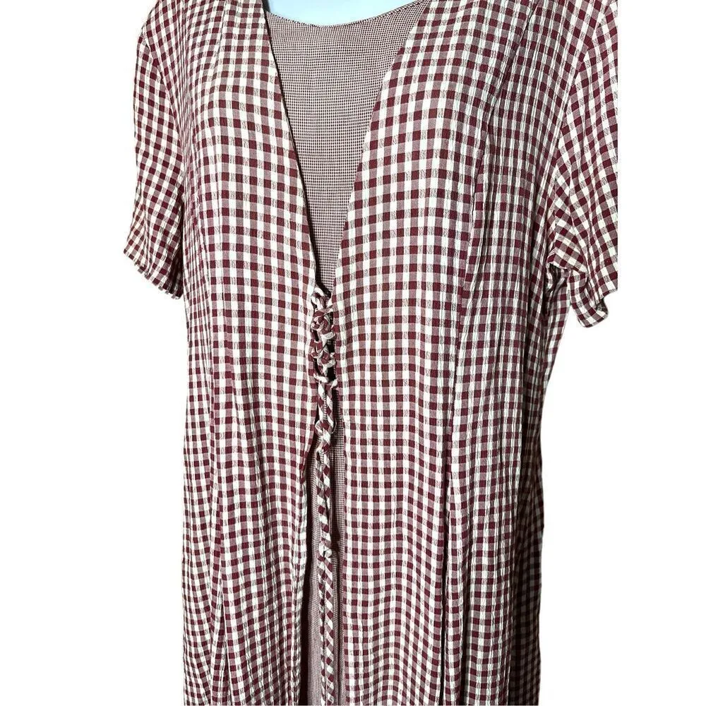 Vintage Betsy’s Things‎ 90s Red Gingham Maxi Dress Size undefined - Image 4