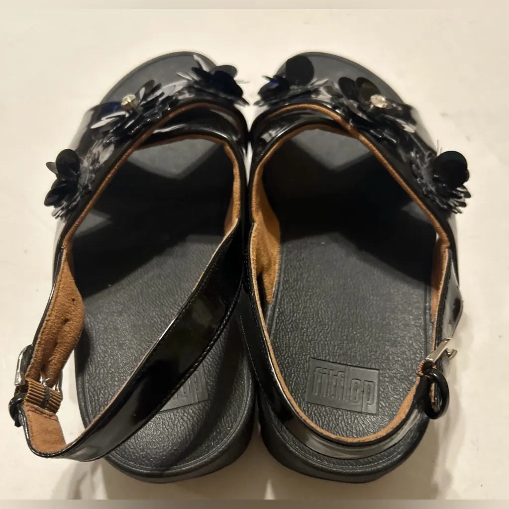 Fitflop Black Floral Women's Sandals - Image 3