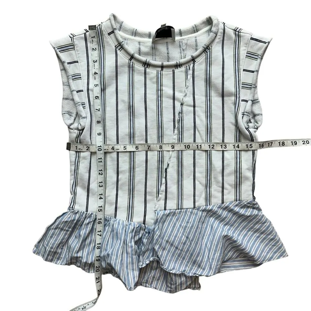 3.1 Phillip Lim  Striped Peplum Top Size XS - Image 3