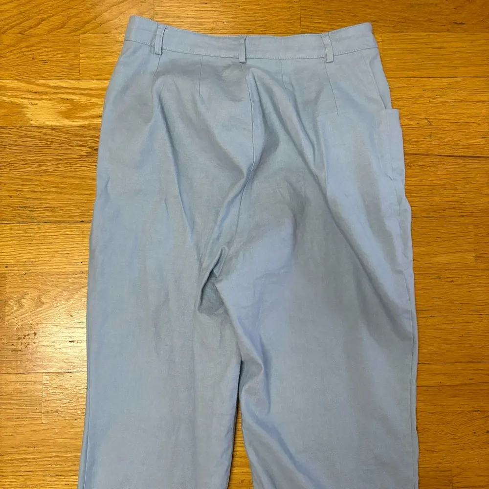 Urban Outfitters High Rise Preppy Linen Career Quiet Luxury Trousers 4 - Image 5