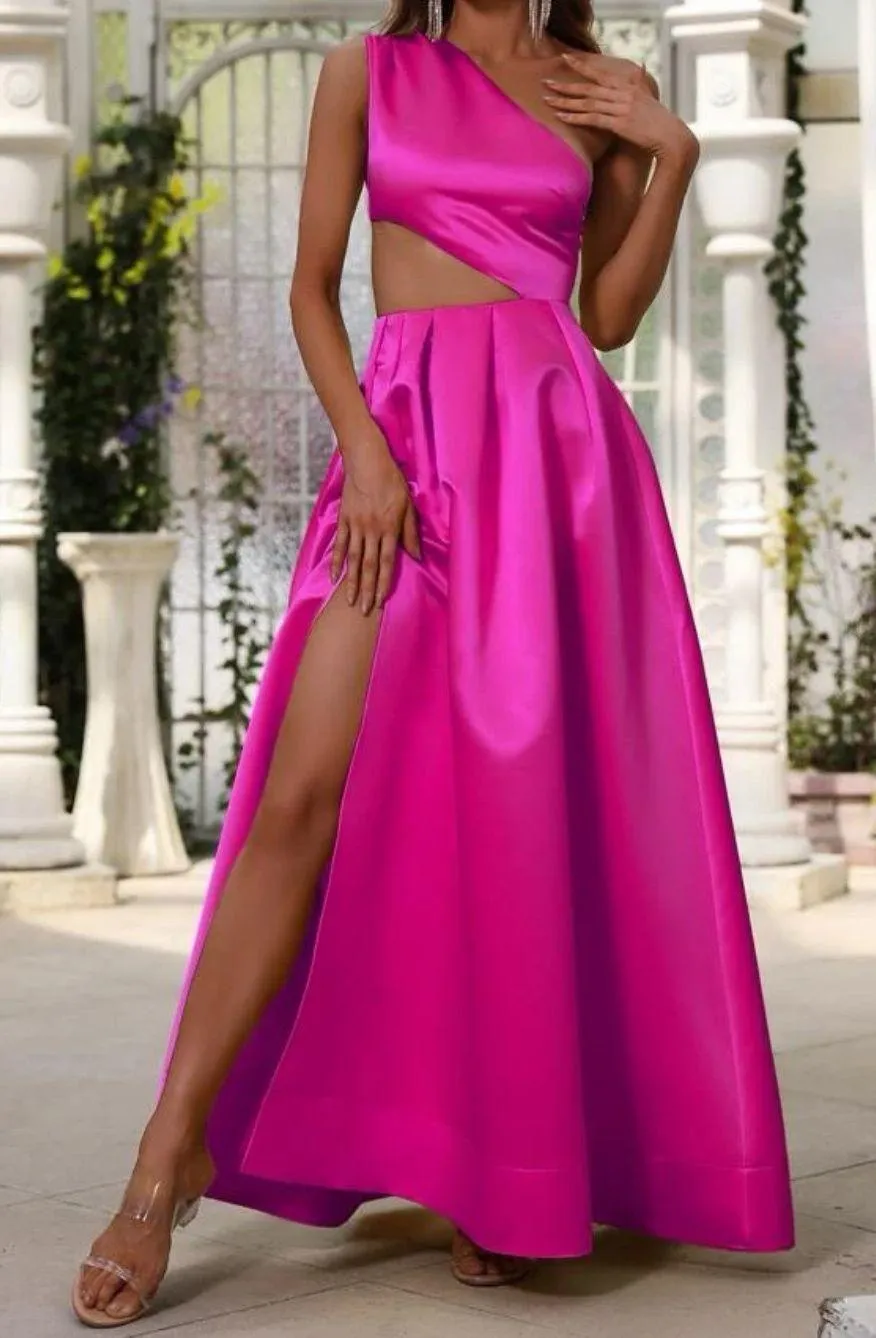 Pink Cutout Prom Dress - Image 5