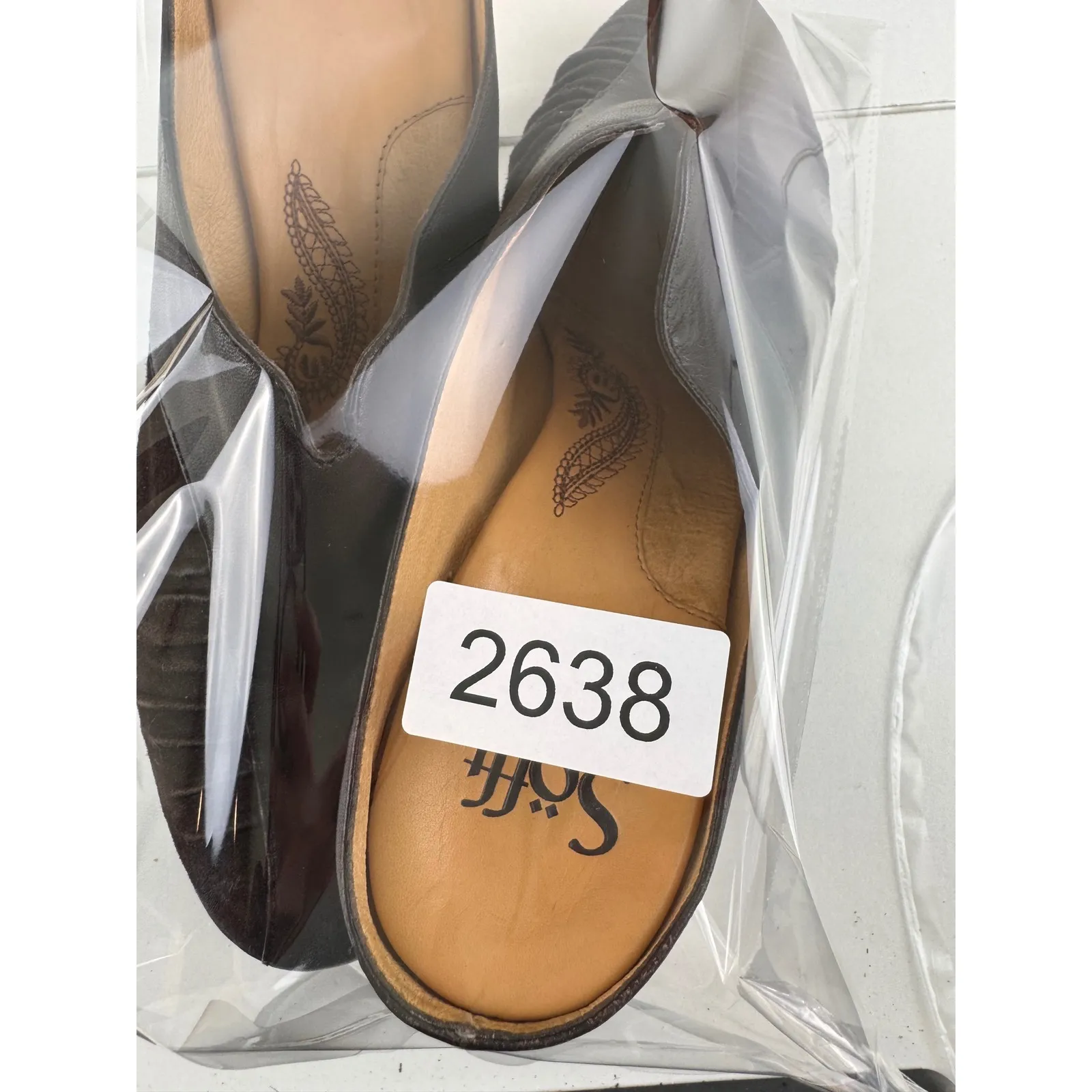 Söfft Womens Brown Leather‎ Suede Heeled Mules Slides Size 11M Boho Comfort Cozy - Image 9