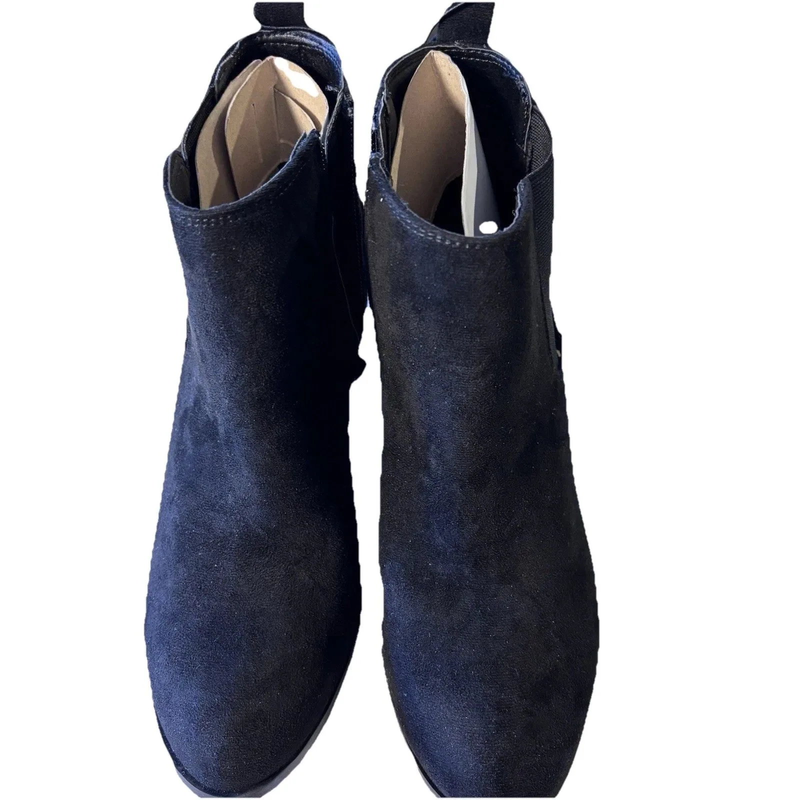 Dolce Vita Women's Black Collyns Short Bootie Suede Leather Stack Heel Size 7.5 - Image 8