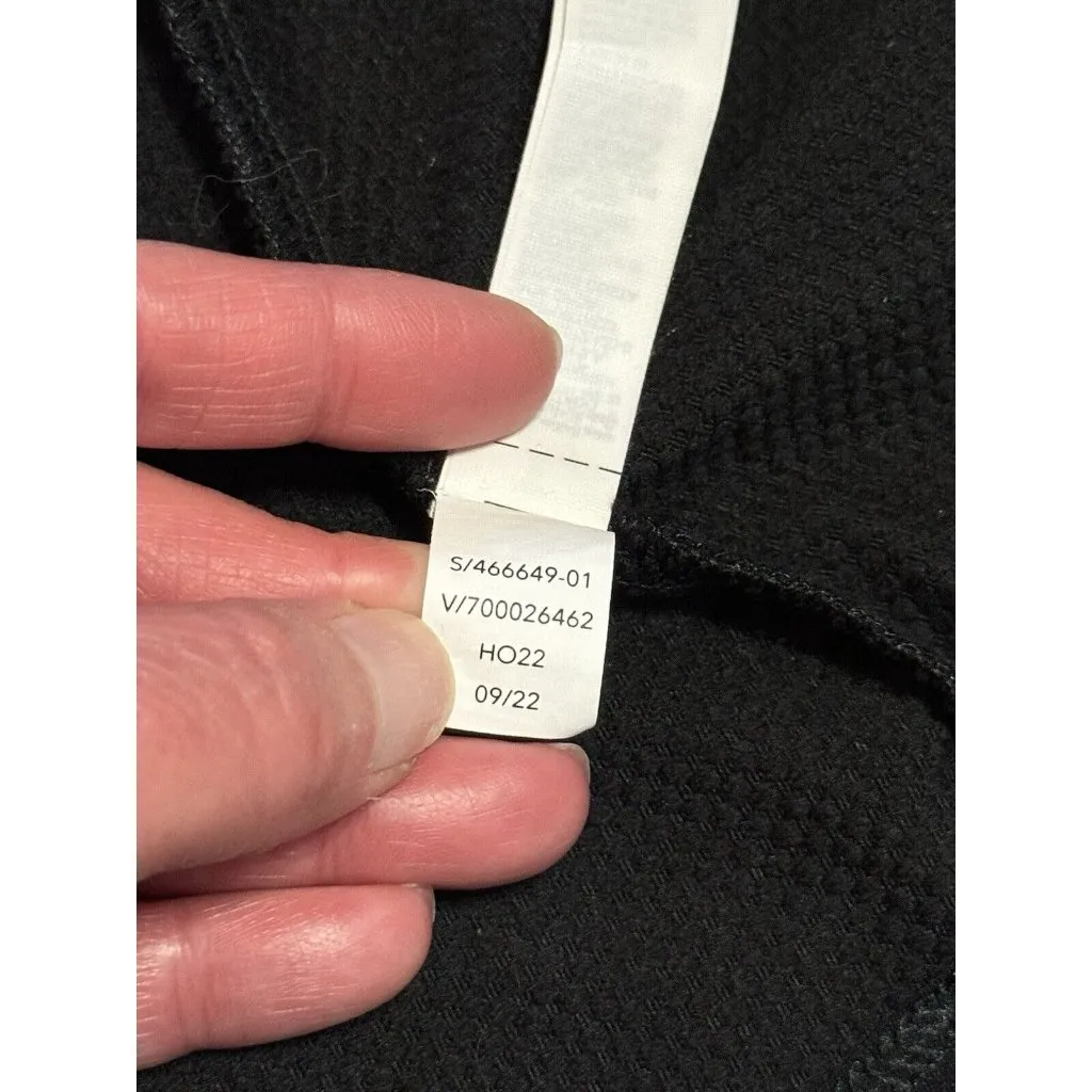 Athleta Layered Shirt‎ Scrunch Bottom Size Medium Black Polyester Blend Preppy - Image 10