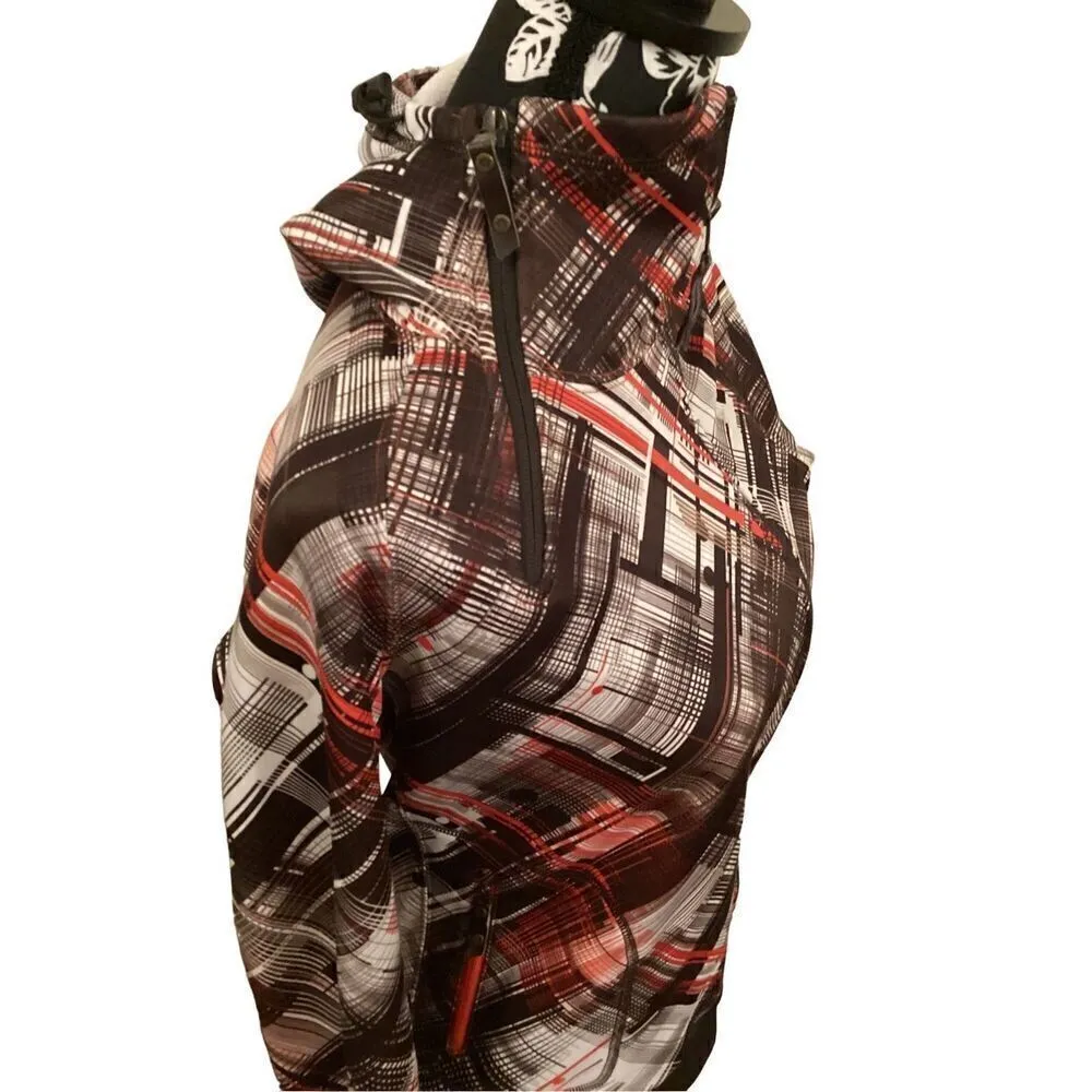 Vintage The North Face Fleece Full Zip Hoodie Thumbholes Sweatshirt Plaid Preppy - Image 4