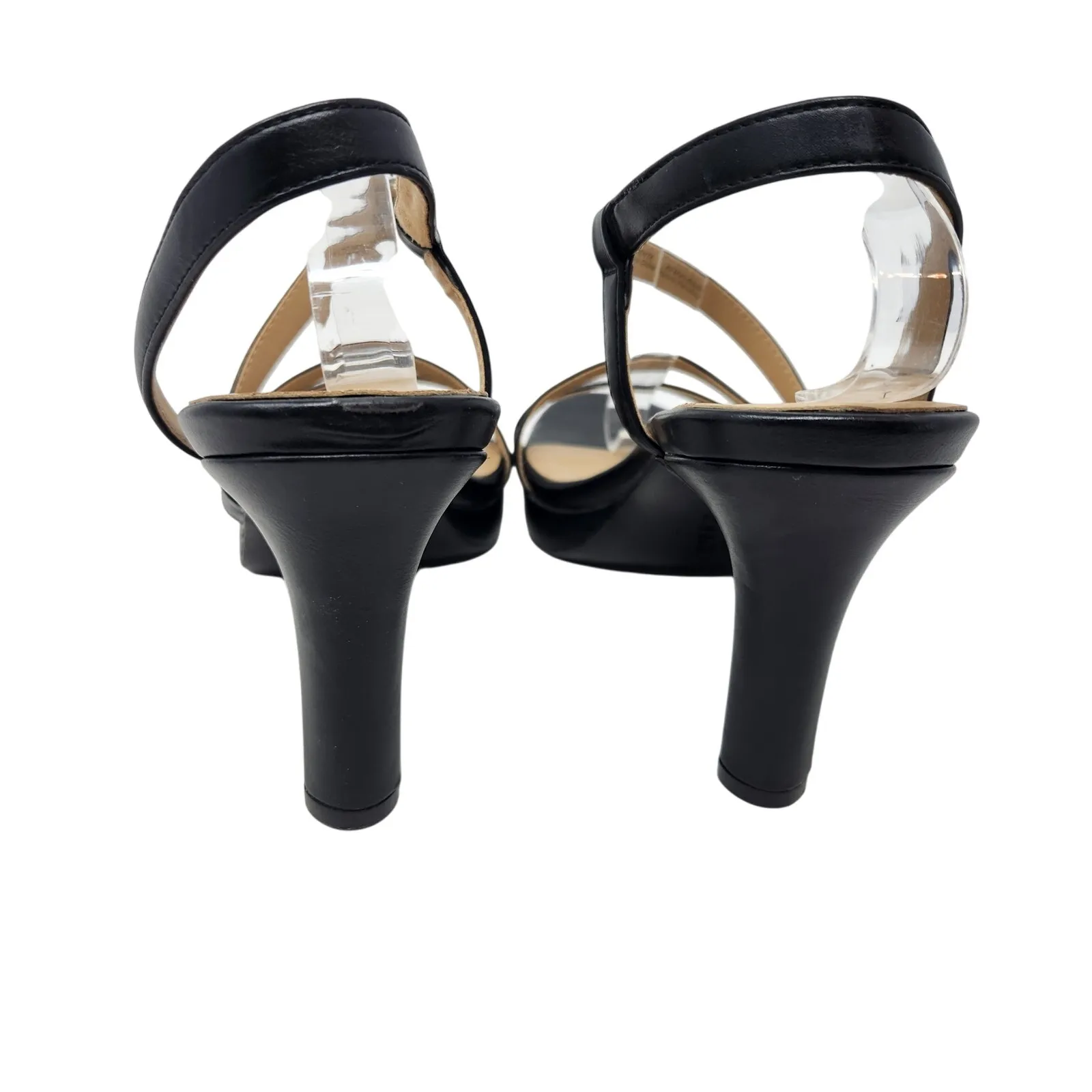 Naturalizer Brenta Faux Leather Dressy Slip On Strappy Sandals Black Size 10 M - Image 10