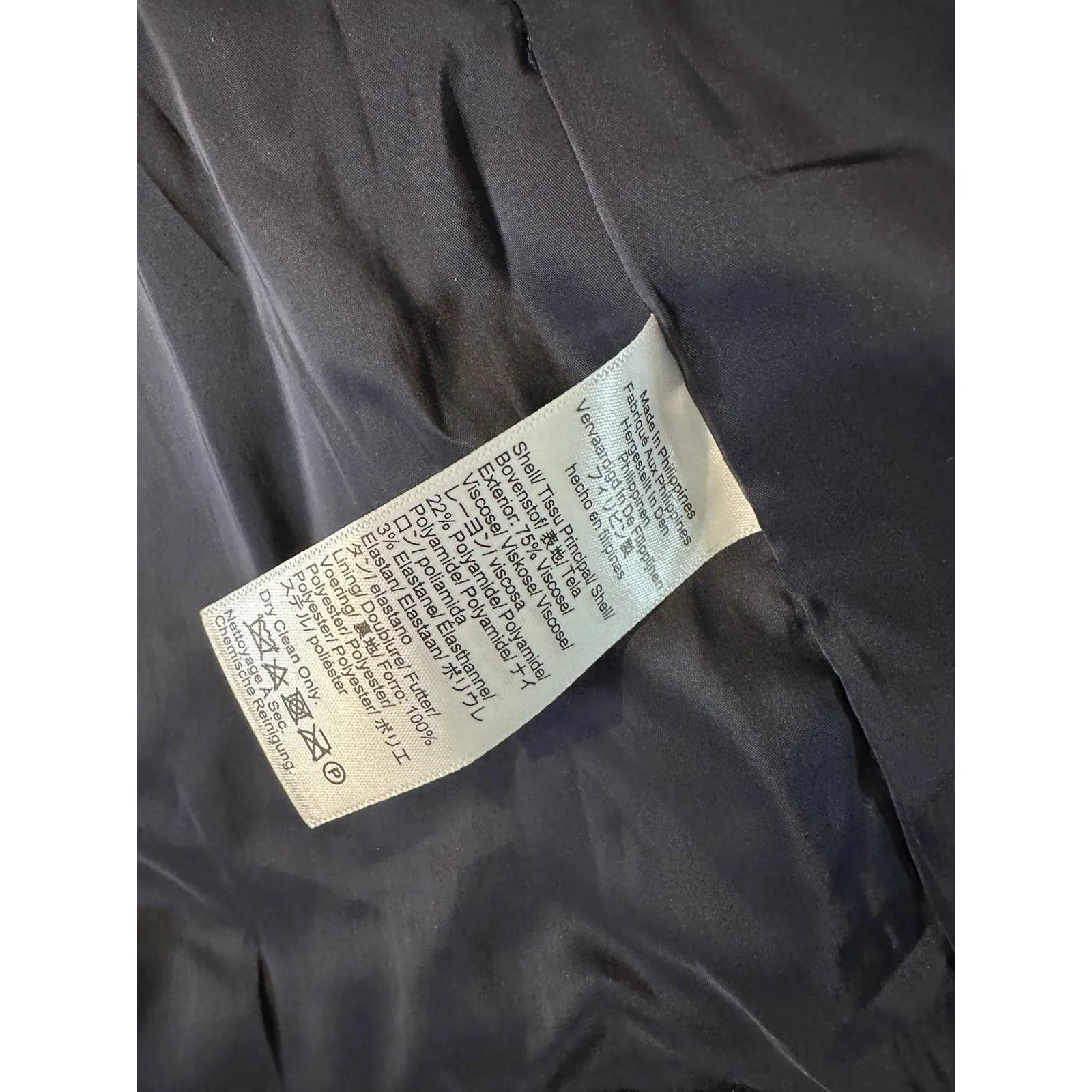 J CREW Going Out Blazer In Stretch Twill Black Size 4 Blue - Image 12