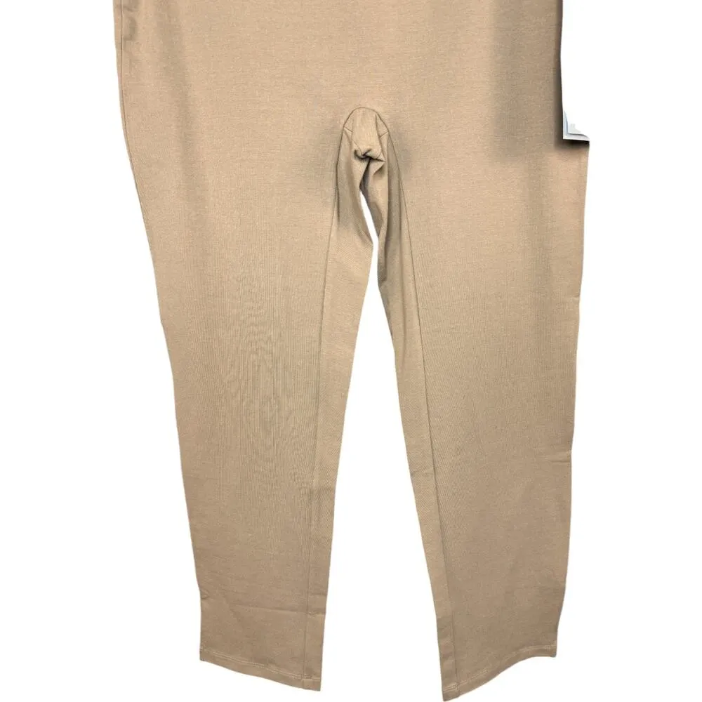 Women With Control SMOOTH & SLEEK Tummy Control Straight Leg Pant Taupe XSP Tan Size XS - Image 2