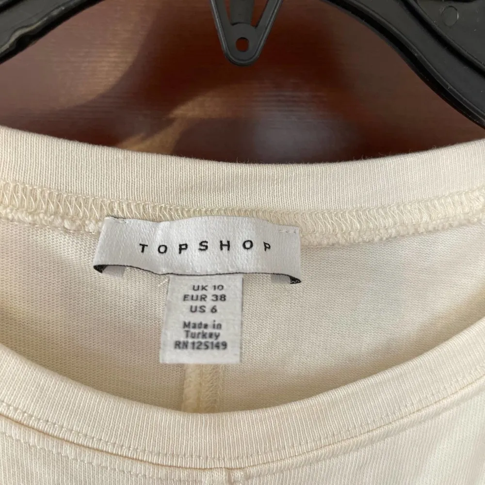 Topshop drawstring midi dress in cream - Image 6