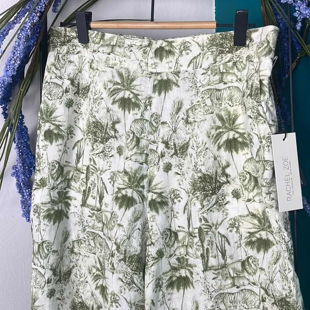 Rachel Zoe Linen jungle Wide Leg Pants - Image 2