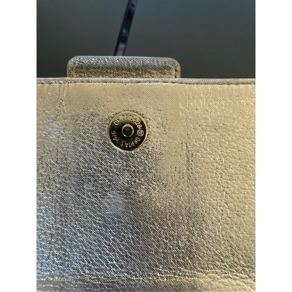 Michael Kors Sutton Gold Metallic Clutch - Image 8