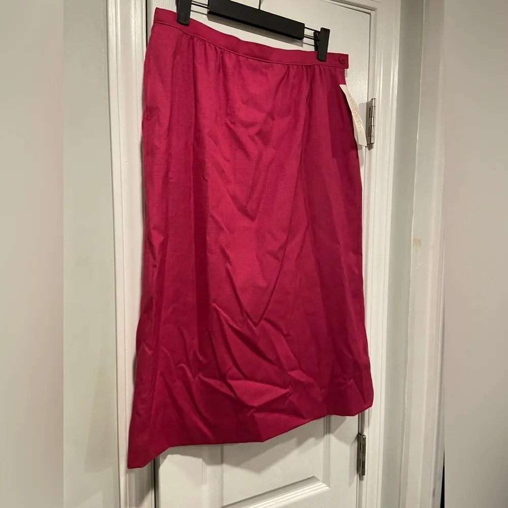 NWT VTG Pendleton Size 12 Country Sophisticates Pink Maxi Silk Blend Lined Skirt - Image 6