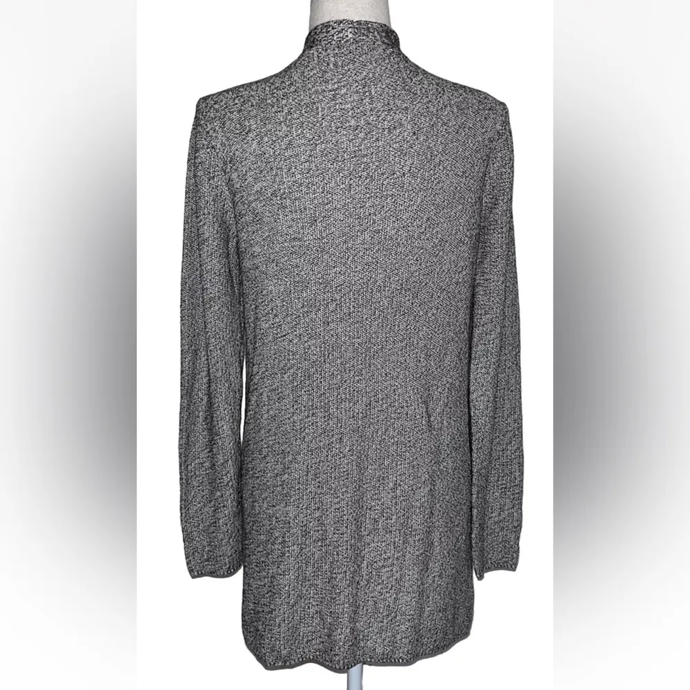 Eileen Fisher Open Front Grey Cardigan Sweater Size Small - Image 3