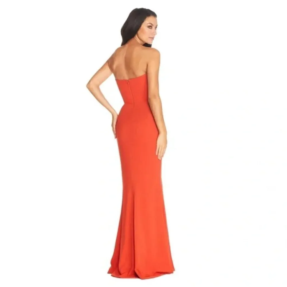 DRESS THE POPULATION Fernanda Strapless Evening Gown in Poppy Size X-Large NWT - Image 3