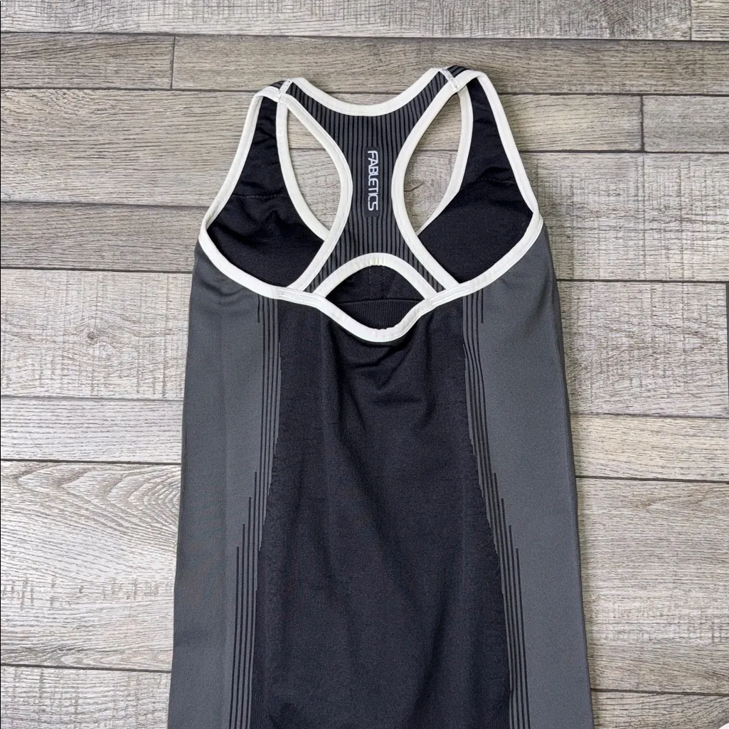 Fabletics Motion 360 Racerback Black and Gray Jumpsuit - Image 5