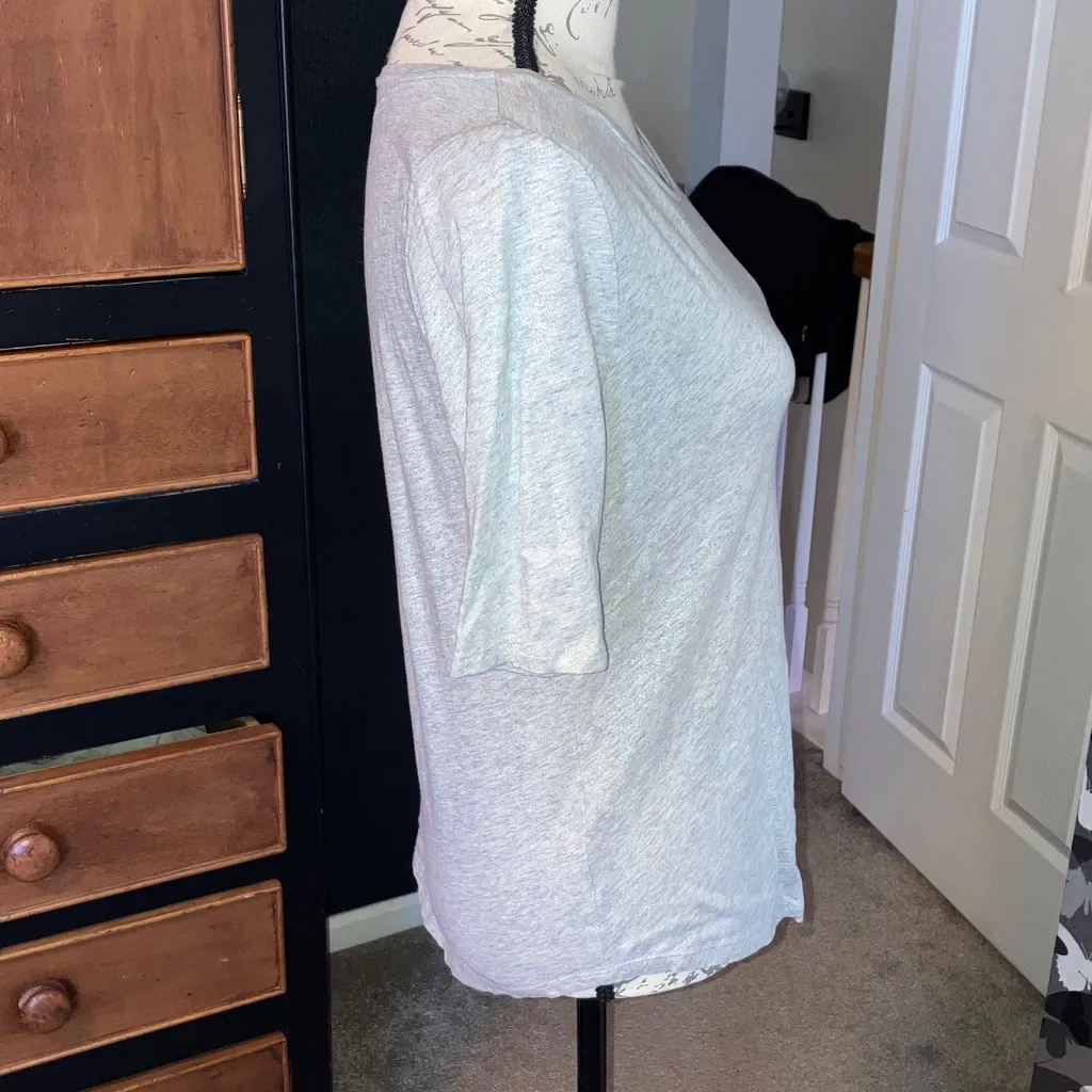 LOFT Heather Gray Vintage Soft Tee - Image 2